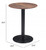 Walnut And Black Pedestal Bistro Table (394798)