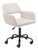 Beige Linen Look Rolling Office Chair (394904)