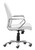 White Faux Leather Executive Channel Back Rolling Office Chair (394924)