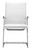 Set Of Two White Faux Leather Z Arm Office Chairs (394936)