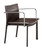 Set Of Two Chrome Dark Brown Faux Leather Armchairs (394976)