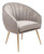 Gray And Gold Curve Vertical Channel Accent Club Chair (395007)