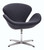 Dark Gray Scoop Swivel Chair (395017)