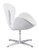 White Scoop Swivel Chair (395019)