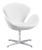 White Scoop Swivel Chair (395019)