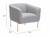 Gray And Gold Textural Upholstered Accent Armchair (395039)
