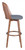 Set Of Two Walnut And Dark Gray Modern Retro Bar Chairs (396338)