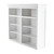 Classic White Hutch Bookcase With 5 Doors And 3 Drawers (397120)