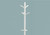 16.25" X 16.25" X 69" White, Solid Wood - Coat Rack (332668)