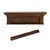 Rustic Mahogany Brown Wood Four Hook Hanging Coat Rack (397679)