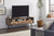 Rustic Natural Wood Tv Stand With Three Drawers (397684)