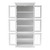 Classic White Three Level Storage Cabinet (397839)