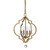Peyton 4-Light Raw Brass Chandelier With Crystal Accents (398050)
