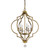 Peyton 6-Light Raw Brass Chandelier With Crystal Accents (398051)
