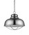 Ansen 1-Light Polished Nickel Pendant With Gloss White Interior Shade (398102)