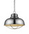 Ansen 1-Light Polished Nickel Pendant With Gloss White Interior Shade (398102)