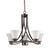 Mia 5-Light Oil-Rubbed Bronze Chandelier With Etched Glass Shades (398108)