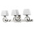 Josephine 3-Light Polished Nickel Vanity Light With Etched Glass Shades (398804)