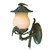 Avian 2-Light Black Coral Wall Light With Champagne Glass (399206)