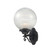Havana 1-Light Matte Black Wall Light With Clear Prismatic Acrylic Globe (399228)