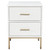 White And Gold Lines 2 Drawer Nightstand (399257)