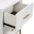 White And Gold Lines 2 Drawer Nightstand (399257)