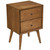 Brown Century Modern Wood 2 Drawer Nightstand (399263)