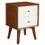 Brown And White Century Modern Wood 2 Drawer Nightstand (399269)