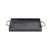 Black Wooden Tray With Rope Handles (399613)