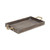 Dark Brown Wooden Tray With Rope Handles (399614)