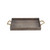 Dark Brown Wooden Tray With Rope Handles (399614)