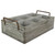 Rustic Graywash Six Slot Wooden Caddy (399662)