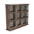 Rustic Nine Slot Wooden Open Wall Cabinet (399692)