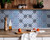 7" X 7" Mediterranean Blues Mosaic Peel And Stick Tiles (400033)