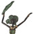 Hand Cast Bronze Statue Of An African Dancer In A Green Dress (401512)