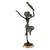 Hand Cast Bronze Statue Of An African Dancer In A Green Dress (401512)