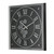 Vintage Style Gears Black And Silver Square Wall Clock (401314)