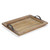 Wooden Paneled Tray With Metal Handles (401773)