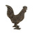 Rustic Gray Cast Iron Rooster Sculpture (401797)