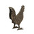 Rustic Gray Cast Iron Rooster Sculpture (401797)