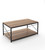 Mod Walnut And Black Coffee Table With Shelf (402578)