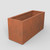 31" Mod Earthy Rust Color Designer Metal Planter Box (403676)