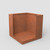 Mod Earthy Rust Color Square Metal Planter Box (403677)