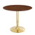 Verne 35" Dining Table - Gold Walnut EEI-4550-GLD-WAL