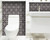 6" X 6" Black And White Orchid Peel And Stick Removable Tiles (Pack Of 24) (390780)