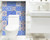 4" X 4" Dark And Light Blue Mosaic Peel And Stick Removable Tiles (Pack Of 24) (390798)