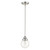 Silver Metal Hanging With Round Clear Glass Shade (398204)