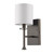Minimalist Bronze Wall Sconce With Fabric Shade (398433)