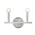 Two Light Silver Wall Sconce (398439)