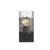 Black Metal And Pebbled Glass Wall Sconce (398656)